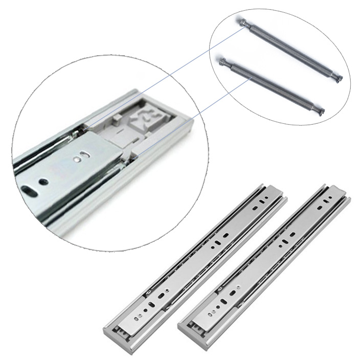 反彈抽屜滑軌彈簧,三節自彈導軌